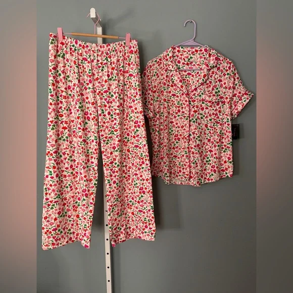 Only XL left!...Kate Spade Spring Charming Floral Pink Pajama Set